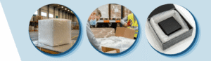POLIBURBUJA EN ROLLO: 7 BENEFICIOS CLAVE PARA PROTEGER TUS ENVÍOS 2 Rollo de poliburbuja transparente utilizado como material de embalaje industrial.