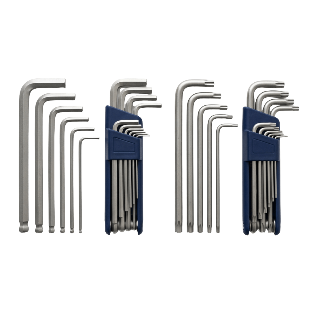 LLAVES ALLEN Y DE TORX 1 Juego de llaves hexagonales Allen y de estrías Torx, variedad de medidas