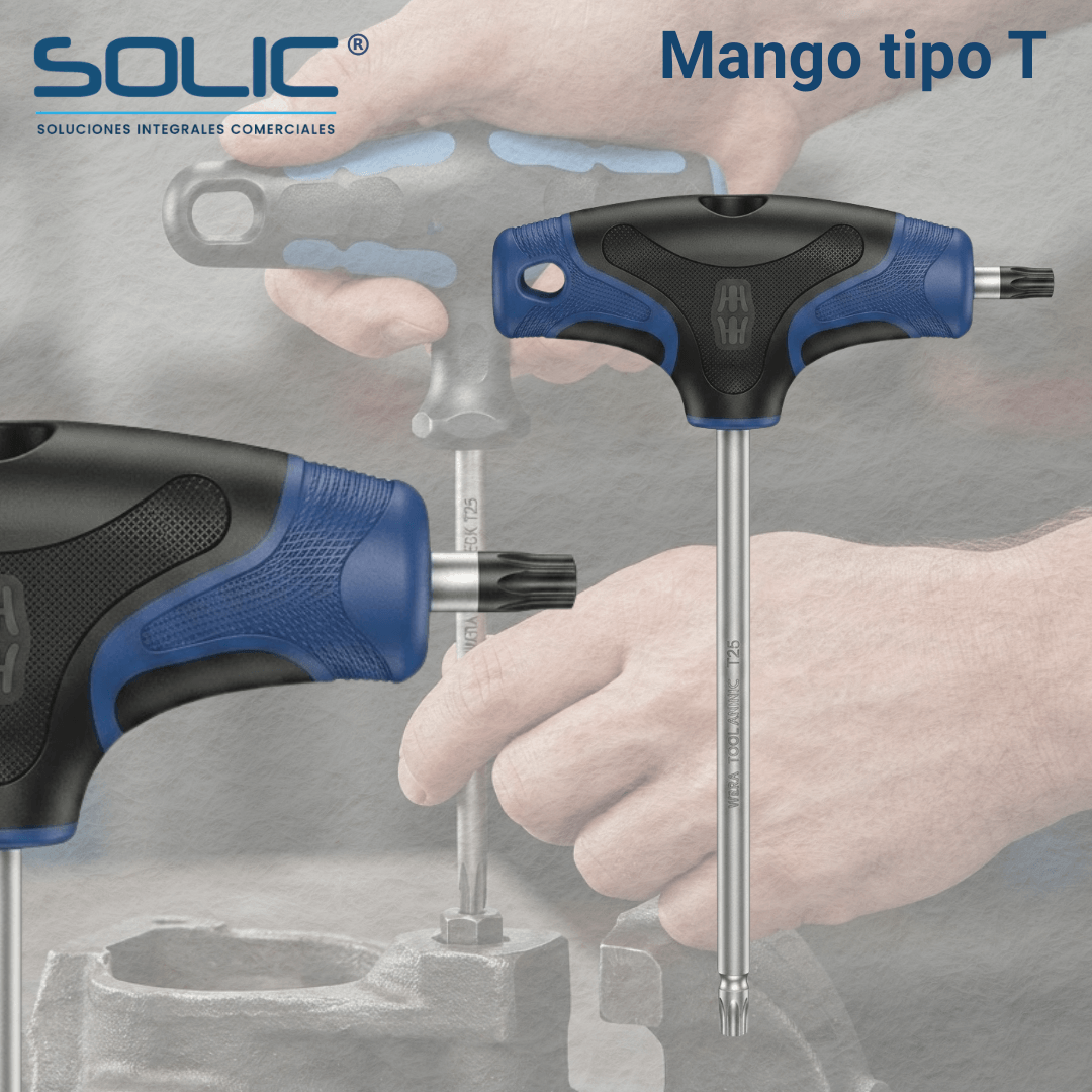 LLAVES ALLEN Y DE TORX 6 Llave hexagonal tipo T con mango ergonómico para mayor torque
